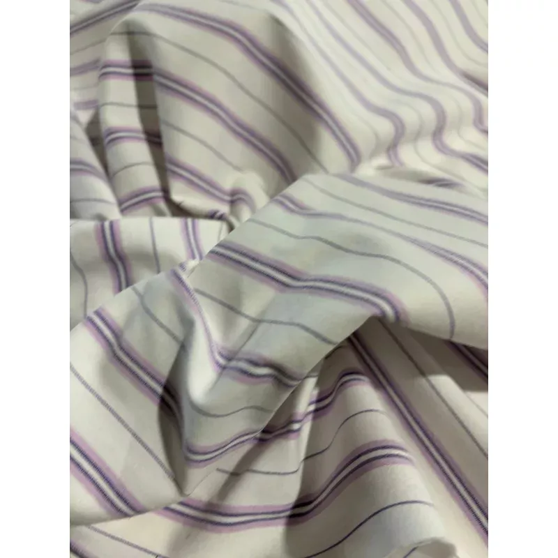DANTE 061 cotton bengaline stripes white/lilac