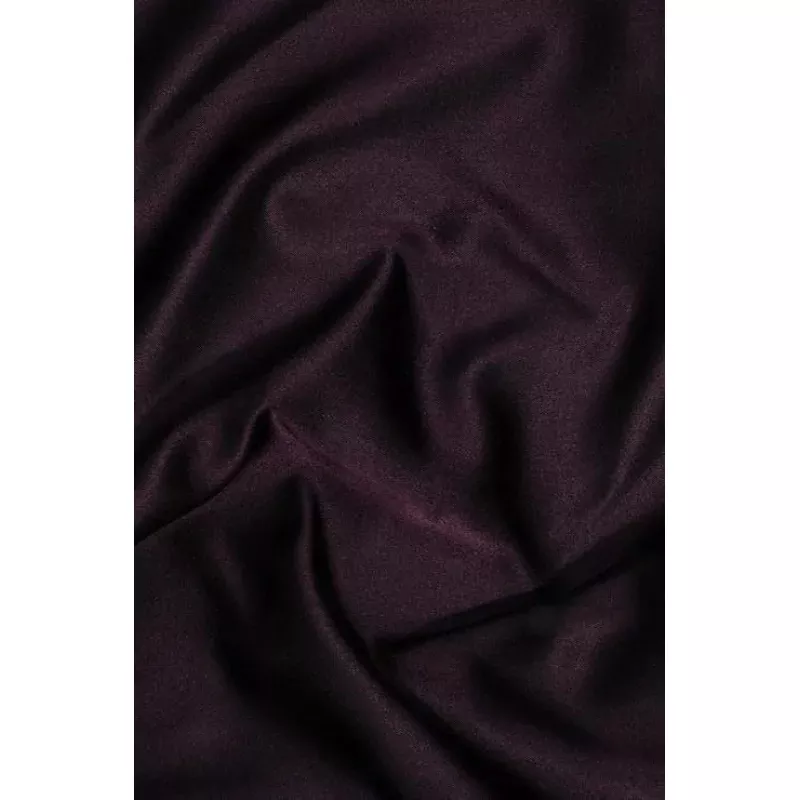 Dark Eggplant Purple Double Face Duchess Satin Fabric
