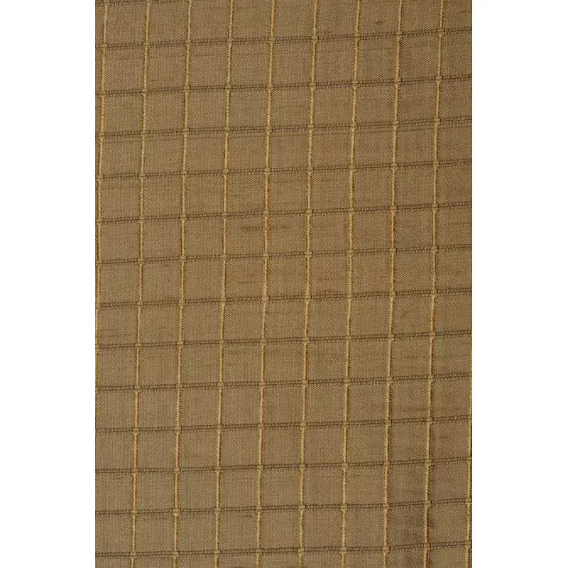 Dark Gold Silk Shantung Windowpane 54″ Fabric