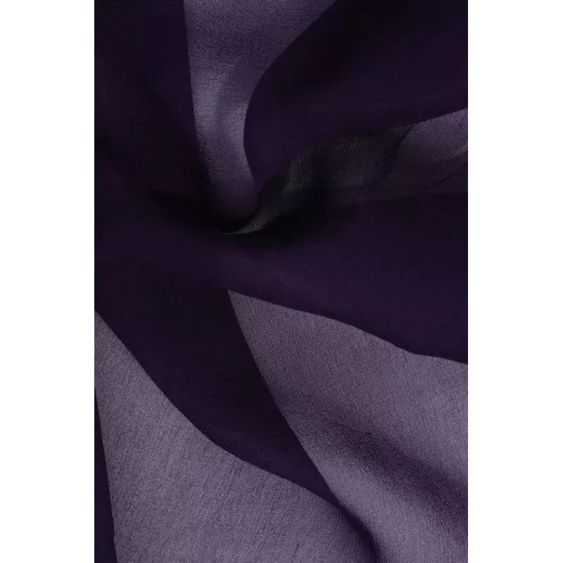 Dark Grape Purple Silk Georgette Fabric