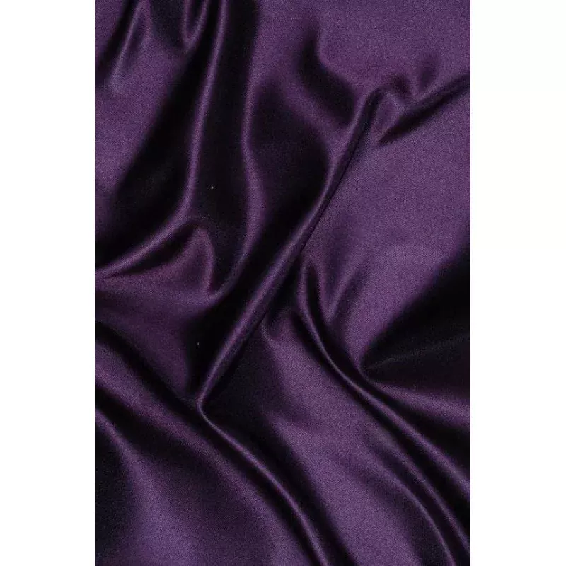 Dark Plum Purple Double Face Duchess Satin Fabric