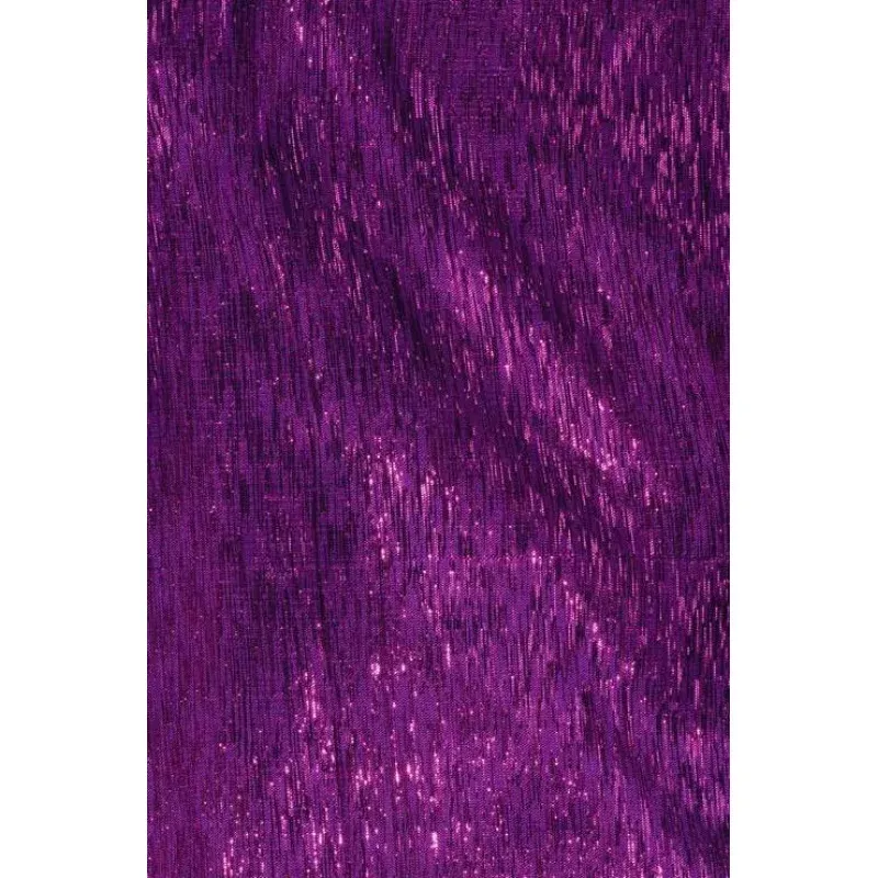 Dark Plum Purple Metallic Shantung Silk Fabric