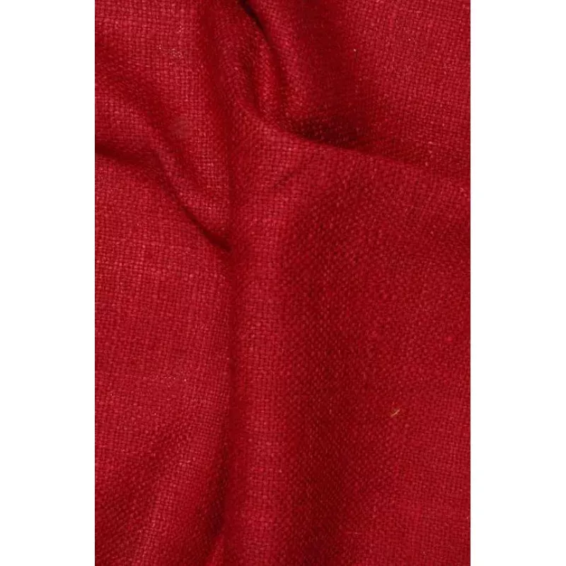 Dark Red Silk Linen (Matka) Fabric