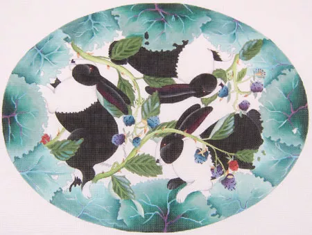 Dede’s Needleworks – Bramble Bunnies Footstool