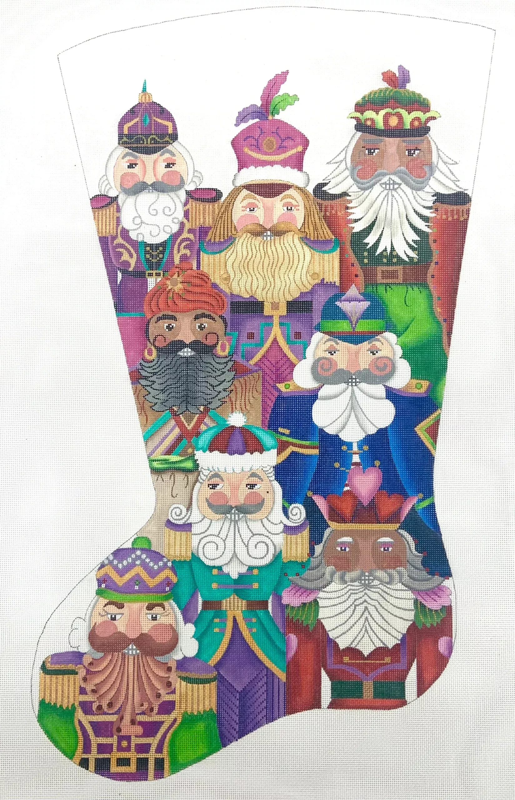 Dede’s Needleworks Jolly Nutcracker Stocking