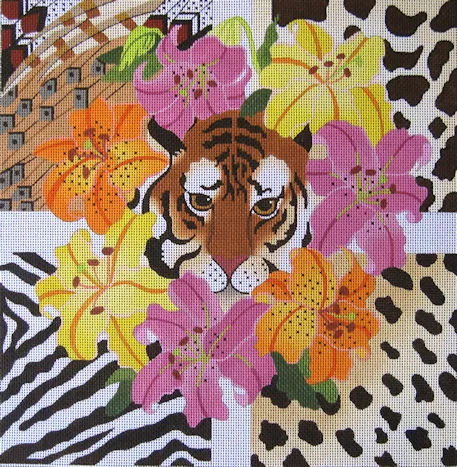 Dede’s Needleworks – Tiger Flower w/Lilies and Skin