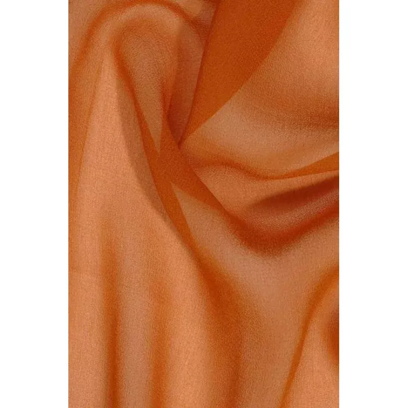 Deep Burnt Orange Silk Georgette Fabric