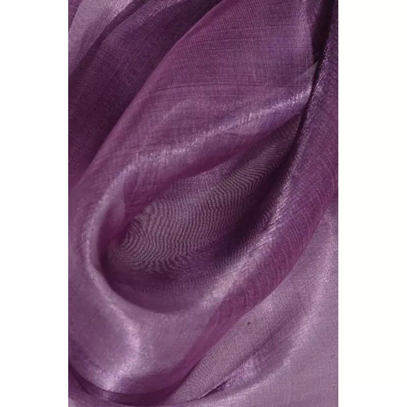 Deep Lavender Metallic Organza Fabric