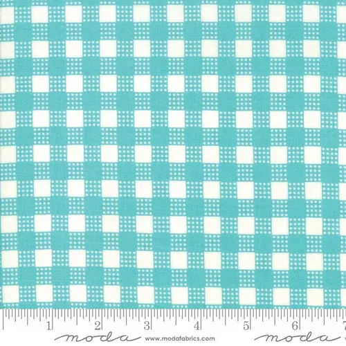 Deer Christmas 31166 17 Turquoise Check Moda Urban Chicks