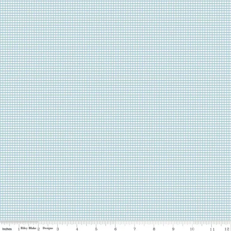 Designer Flannel Blue Micro Gingham Yardage by RBD Designers for Riley Blake Designs