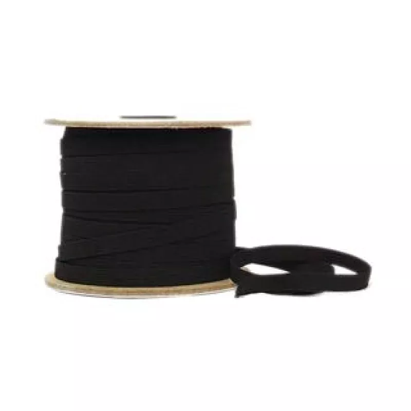 Designer’s Choice Elastic Flat Braid 3/8″ Black
