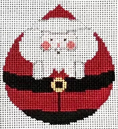 Designs by Petei –Round Santa Ornament
