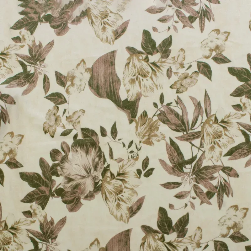 Digital Printed Stretch Velvet – GLAM – 004 – Vanilla