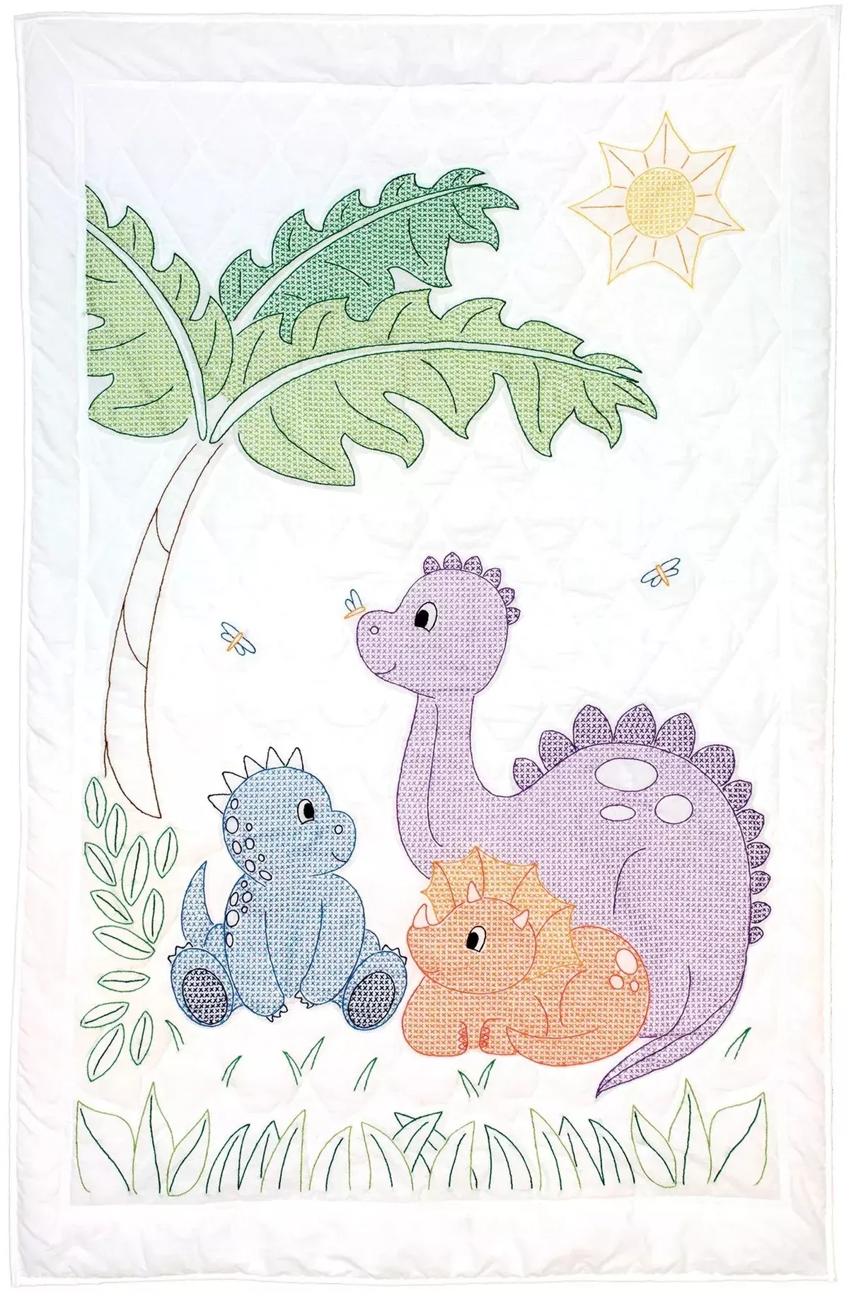 Dinosaurs Crib Quilt Top