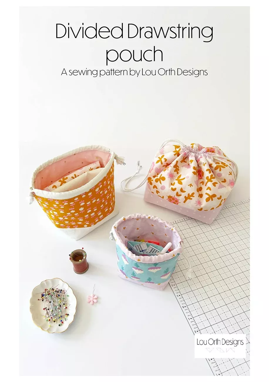 Divided Drawstring Pouch Pattern