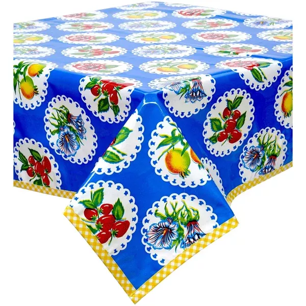 Doily 2 Blue Oilcloth Tablecloths