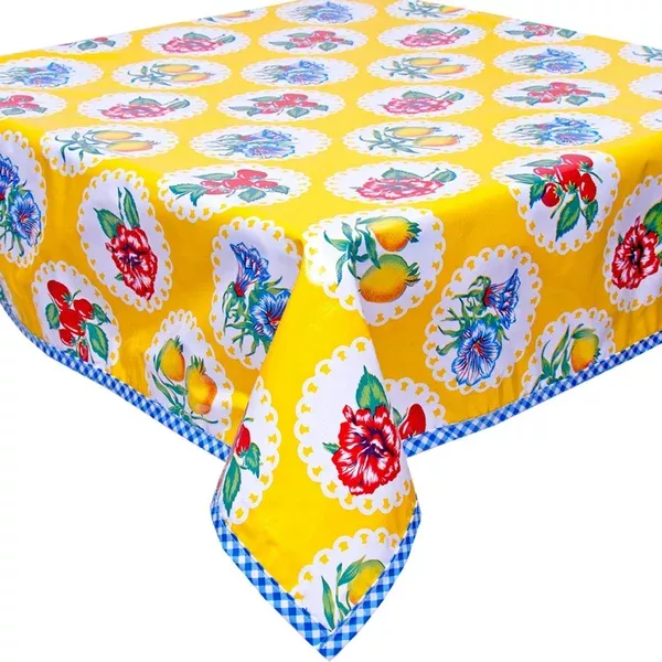 Doily 2 Yellow Oilcloth Tablecloths