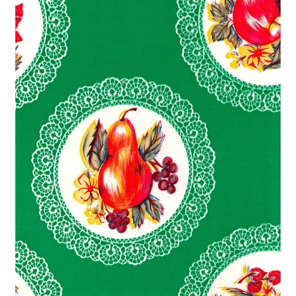 Doily Green Oilcloth Tablecloths