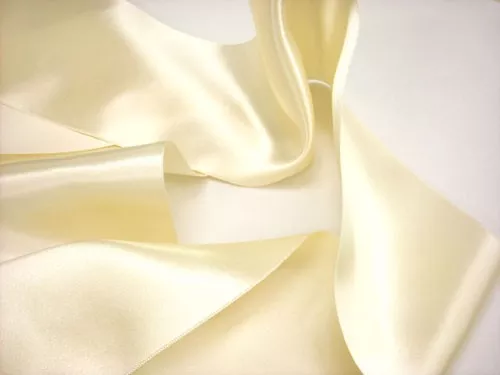 Double Faced Satin Ribbon - 3.75" Cream #51