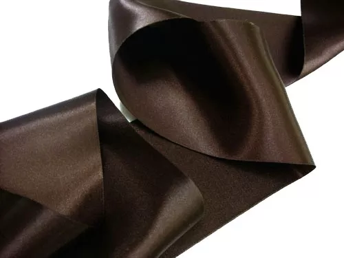 Double Faced Satin Ribbon - 3.75" Dark Brown #417