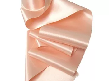 Double Faced Satin Ribbon - 3.75" Light Peach #84
