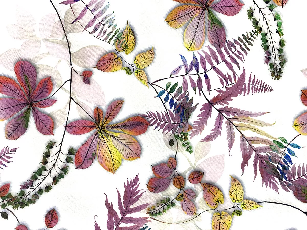 Double-layer Satin - Colorful Leaves