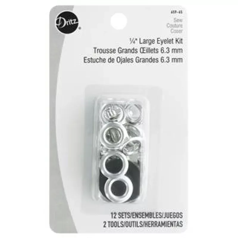 Dritz 1/4″ Eyelet w/Attach Tool Nickel