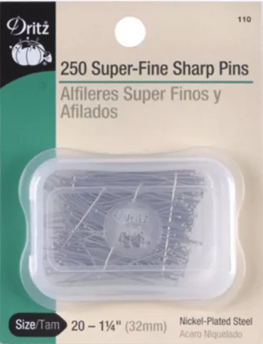 Dritz #110 Super-Fine Sharp Pins - 250 count