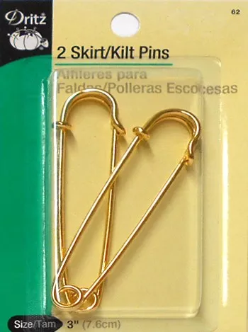 Dritz #62Skirt-Kilt Pins - Gold