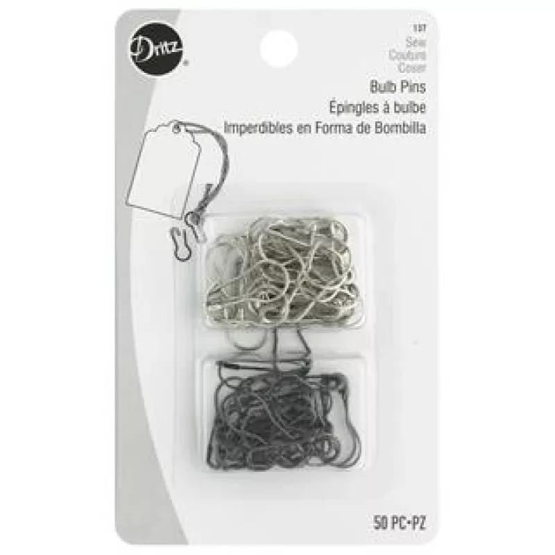 Dritz Bulb Safety Pins Black/Nickel 50pc
