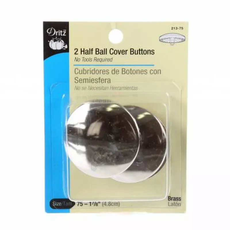 Dritz Button Cover Half Ball Size 75 – 1-7/8in