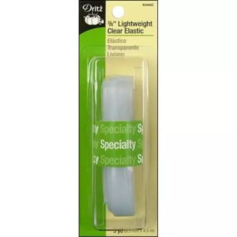 Dritz Elastic Lightweight 5yd Pkg Clear