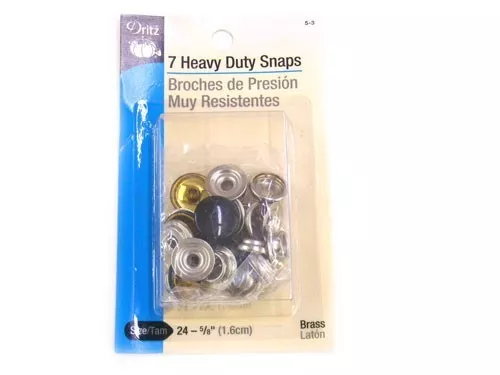 Dritz- Heavy Duty Snap Fasteners, 7 Count Black