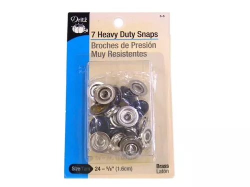 Dritz- Heavy Duty Snap Fasteners, 7 Count Navy