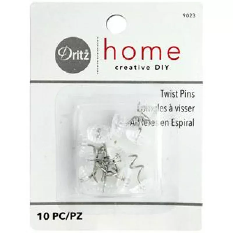 Dritz Home Twist Pins Clear 10pc