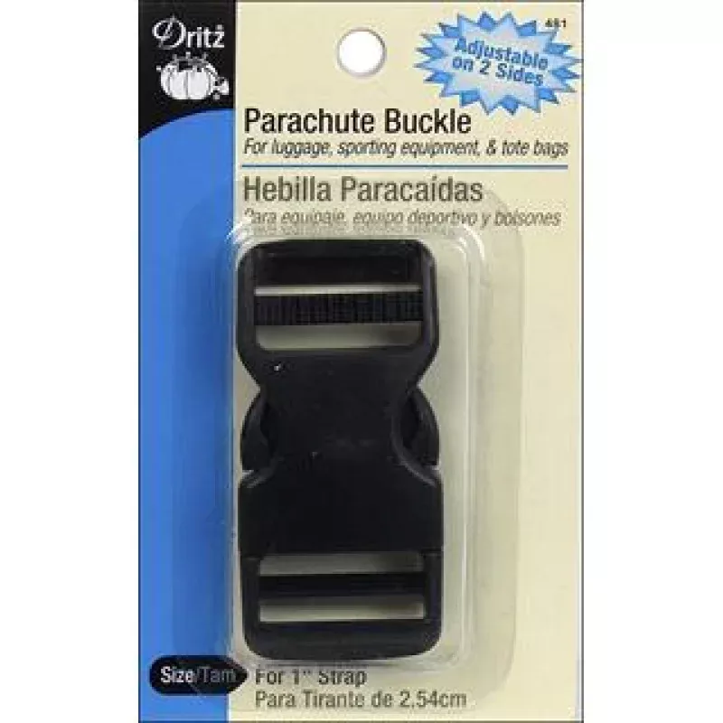 Dritz Parachute Buckle For 1″ Strap Black Dbl Adj