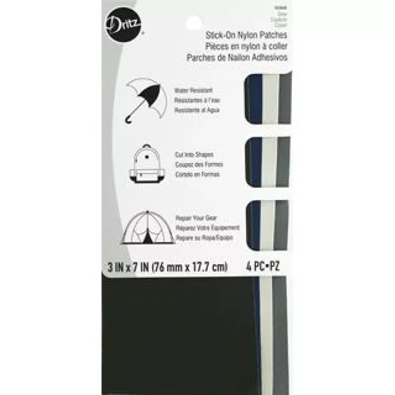 Dritz Patch Stick On 3×7 Nylon Camp 4pc