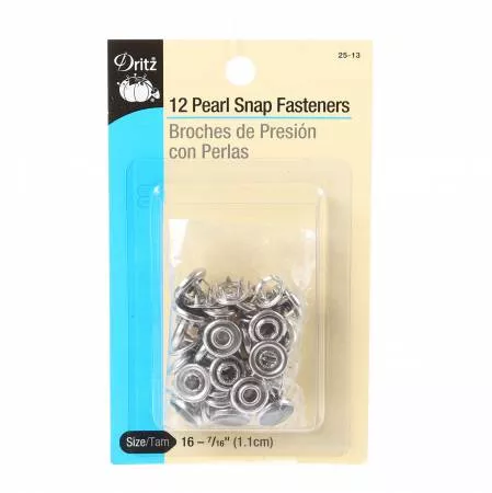 Dritz Pearl Snap Fasteners 12ct Black