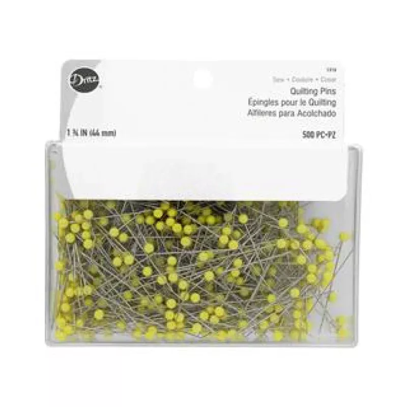 Dritz Pins Quilting 1.75″ 500pc Yellow Head