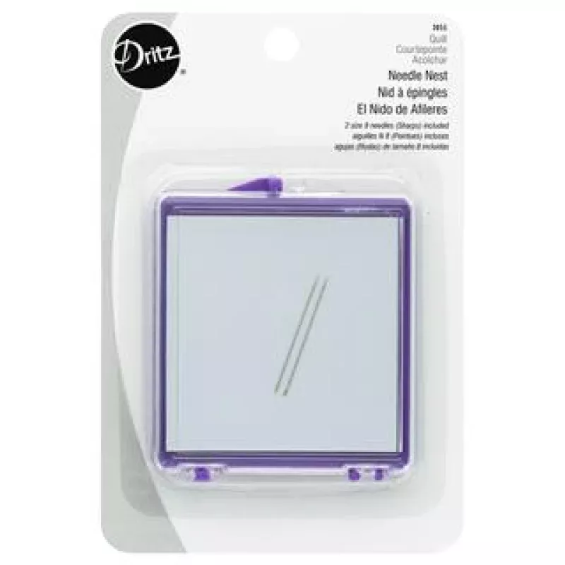 Dritz Quilting Needle Nest w/2 Hand Needles