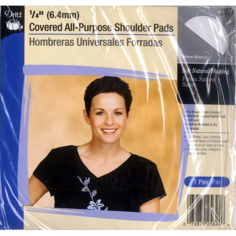 Dritz Set In Shoulder Pad White 1/4in