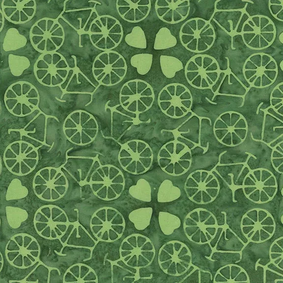 Dutch Days – Bicycle Love in Envy – Shayla Wolf – 749Q-3 – Half Yard (Preorder)
