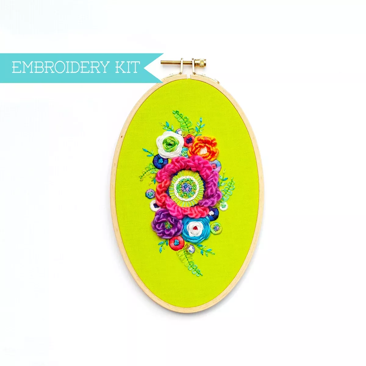Electric Posy Embroidery Supply Kit