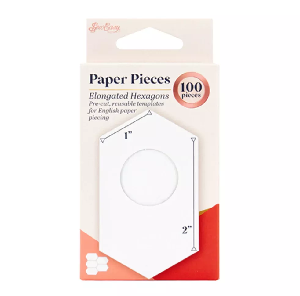 Elongated 1″ x2″ Hexagons