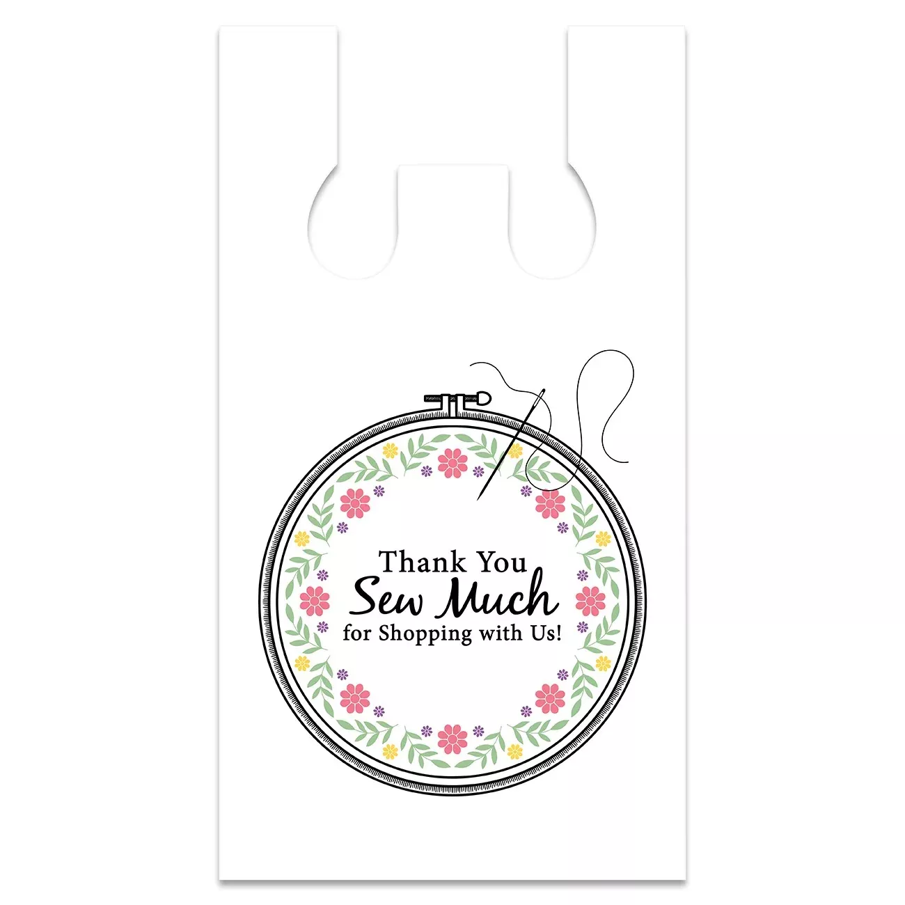 Embroidery Hoop Plastic Bag White 12in x 7in x 22in 1000ct