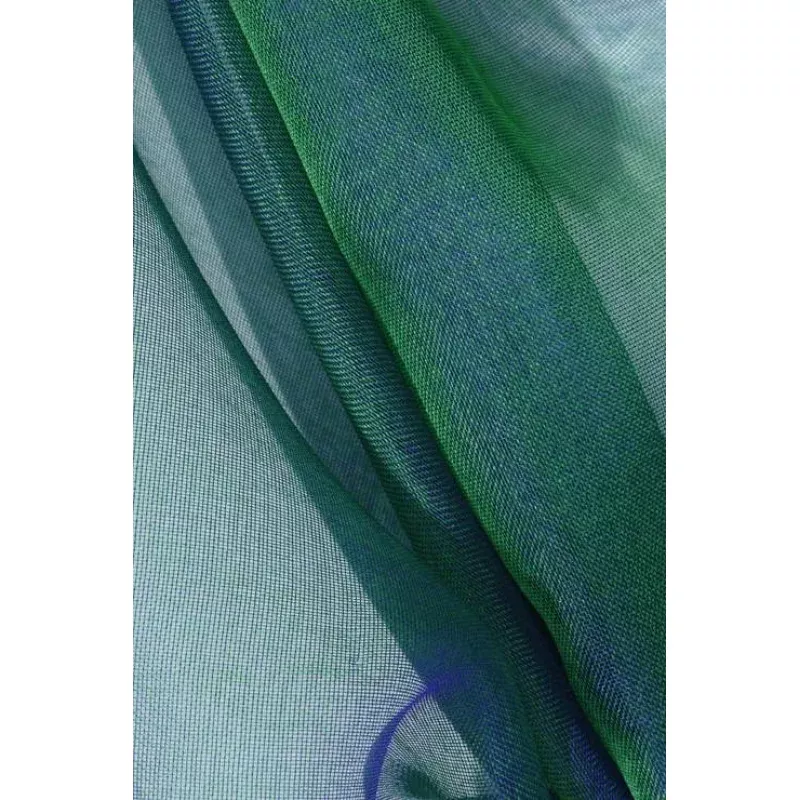 Emerald Green Silk Organza Fabric