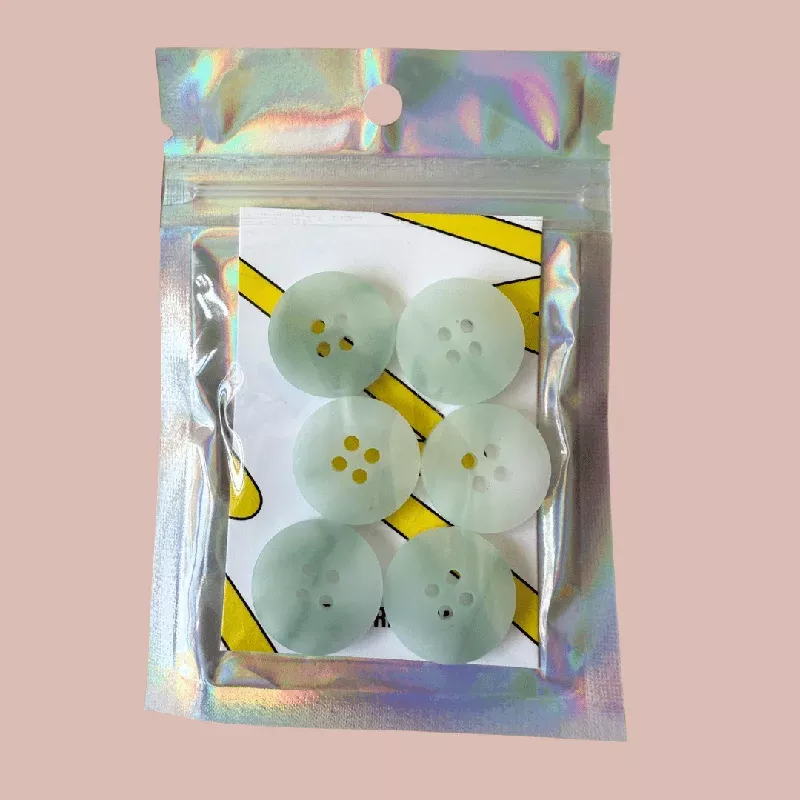 Emerald Quartz Circle Button Set – 0.75″