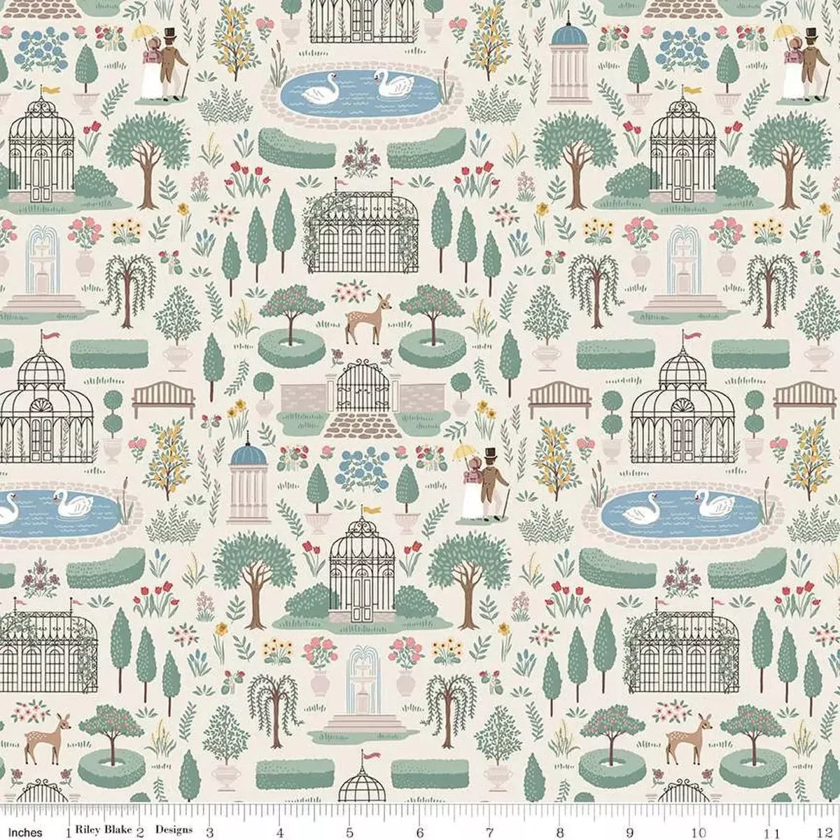 Emma Highbury Cream 43″/44″ Fabric Per Yard