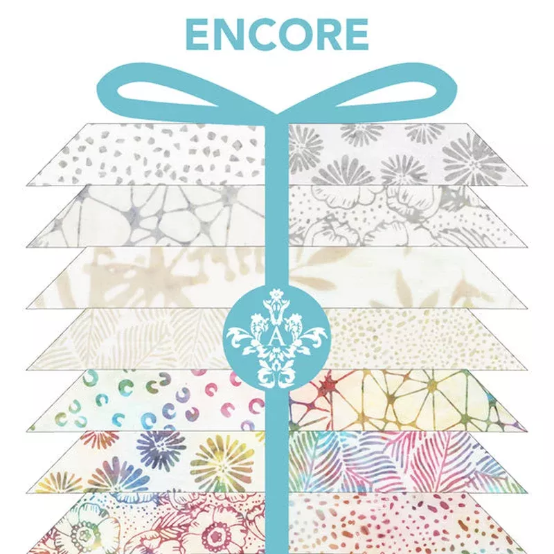 Encore Whistler Studios ENCOREFATQ-X Multi Fat Quarter Bundle Batik Cotton
