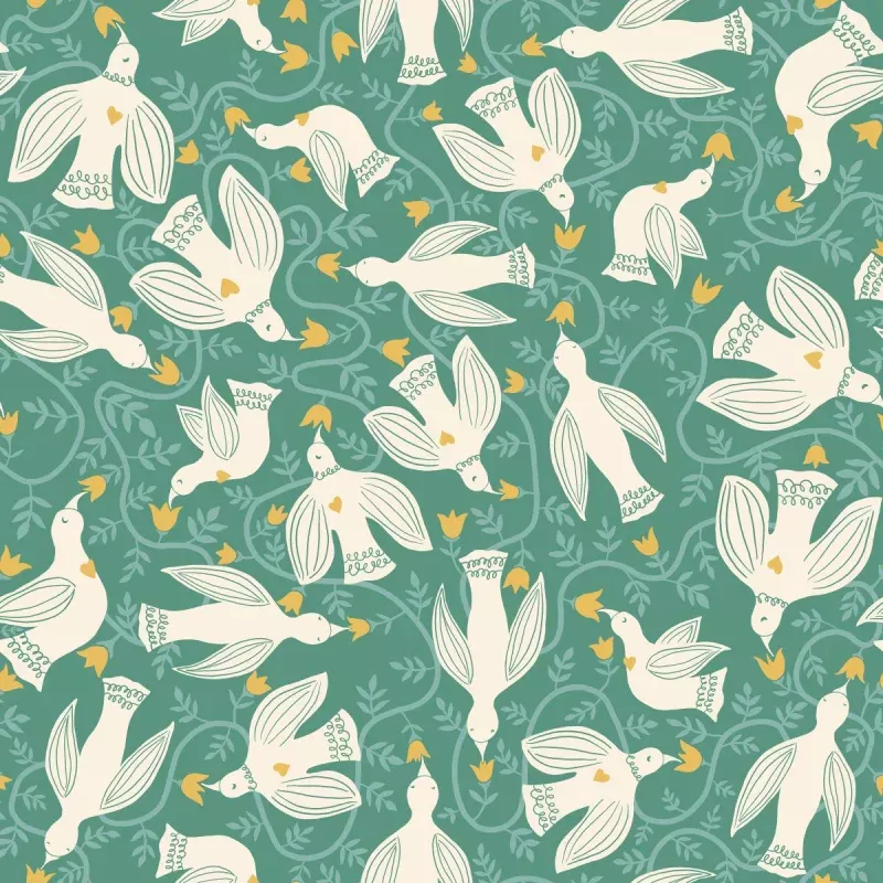 Endpaper | Ruby Star Society | Hummingbirds Canvas – Watercress